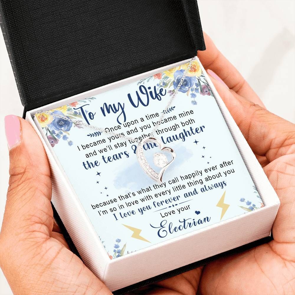 Electrician Giving Wife I Love You Forever And Always Forever Love Necklace