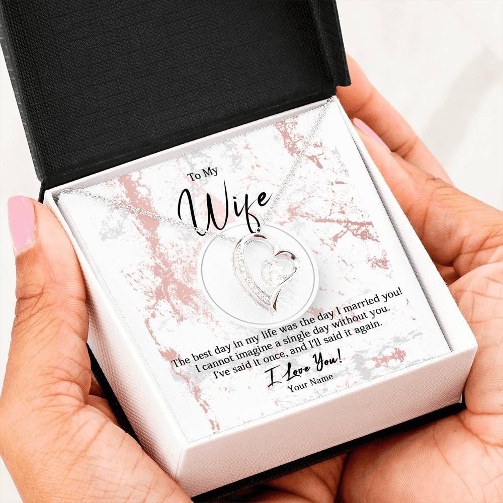 Meaningful Gift With Message Card For Wife Forever Love Necklace