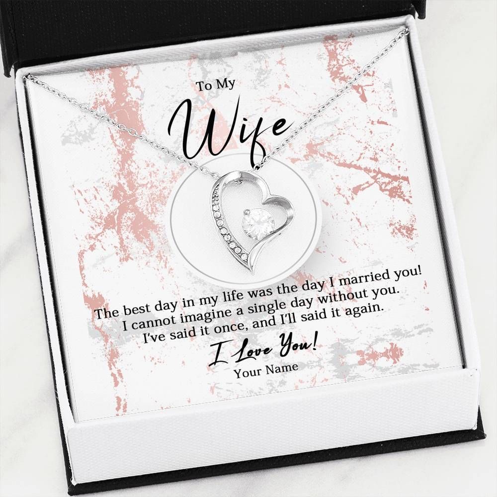 Meaningful Gift With Message Card For Wife Forever Love Necklace