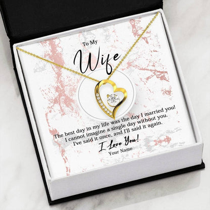 Meaningful Gift With Message Card For Wife Forever Love Necklace