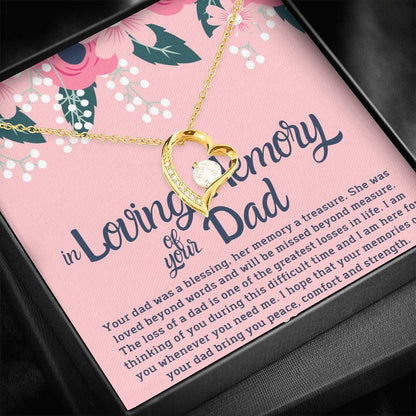 In Loving Memory Of Your Dad Love Card Forever Love Necklace