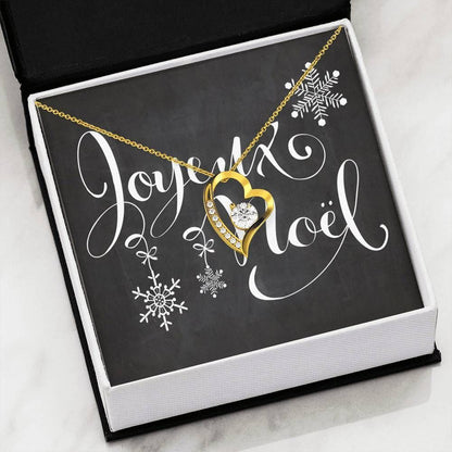 Mery Christmas And Happy New Year Forever Love Necklace For Woman