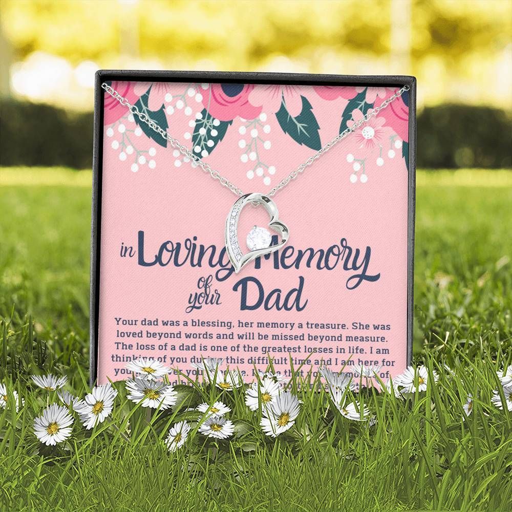 In Loving Memory Of Your Dad Love Card Forever Love Necklace