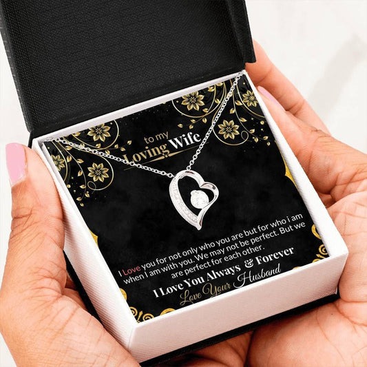 To My Loving Wife I Love You Forever And Always Forever Love Necklace