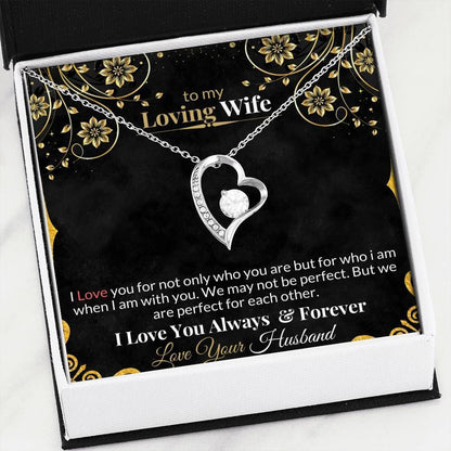 To My Loving Wife I Love You Forever And Always Forever Love Necklace