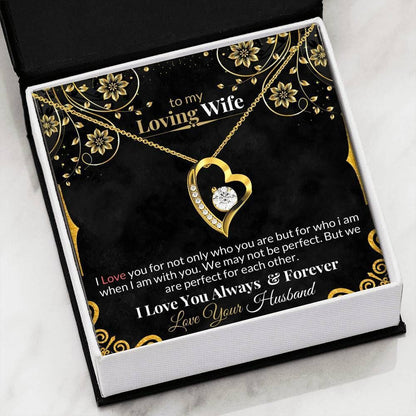 To My Loving Wife I Love You Forever And Always Forever Love Necklace