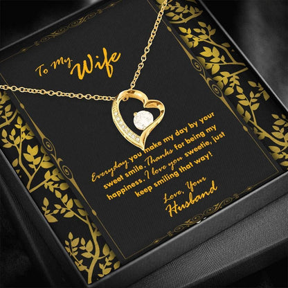 Thanks For Being My Happiness Forever Love Necklace For Wife