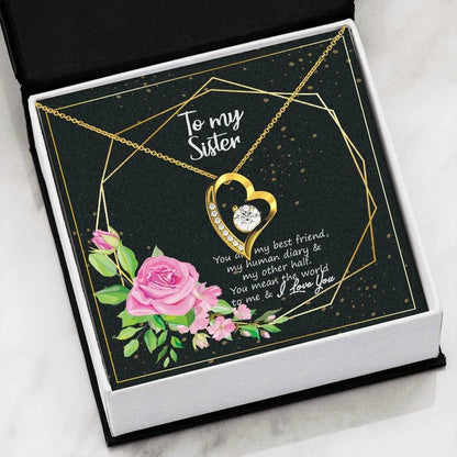 My Human Diary Forever Love Necklace For Sister