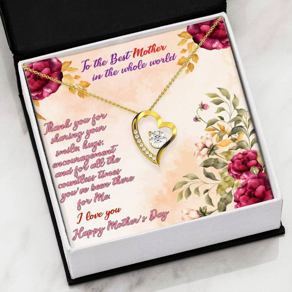 Thanks For Sharing Your Smiles Forever Love Necklace For Mom