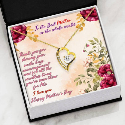 Thanks For Sharing Your Smiles Forever Love Necklace For Mom