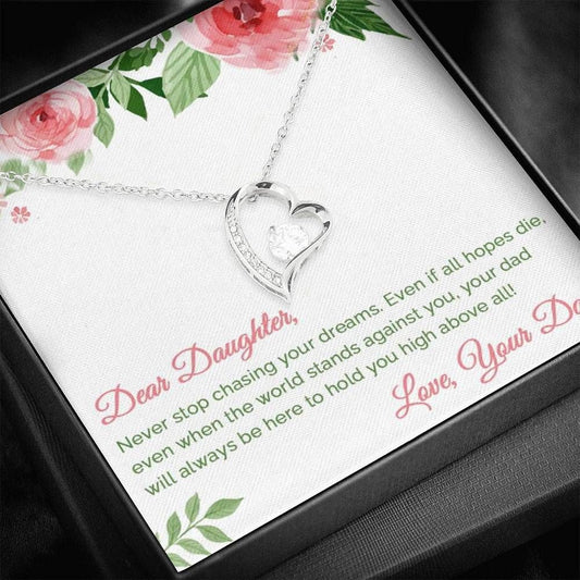 Dear Daughter Never Forget That I Love You Forever Love Necklace