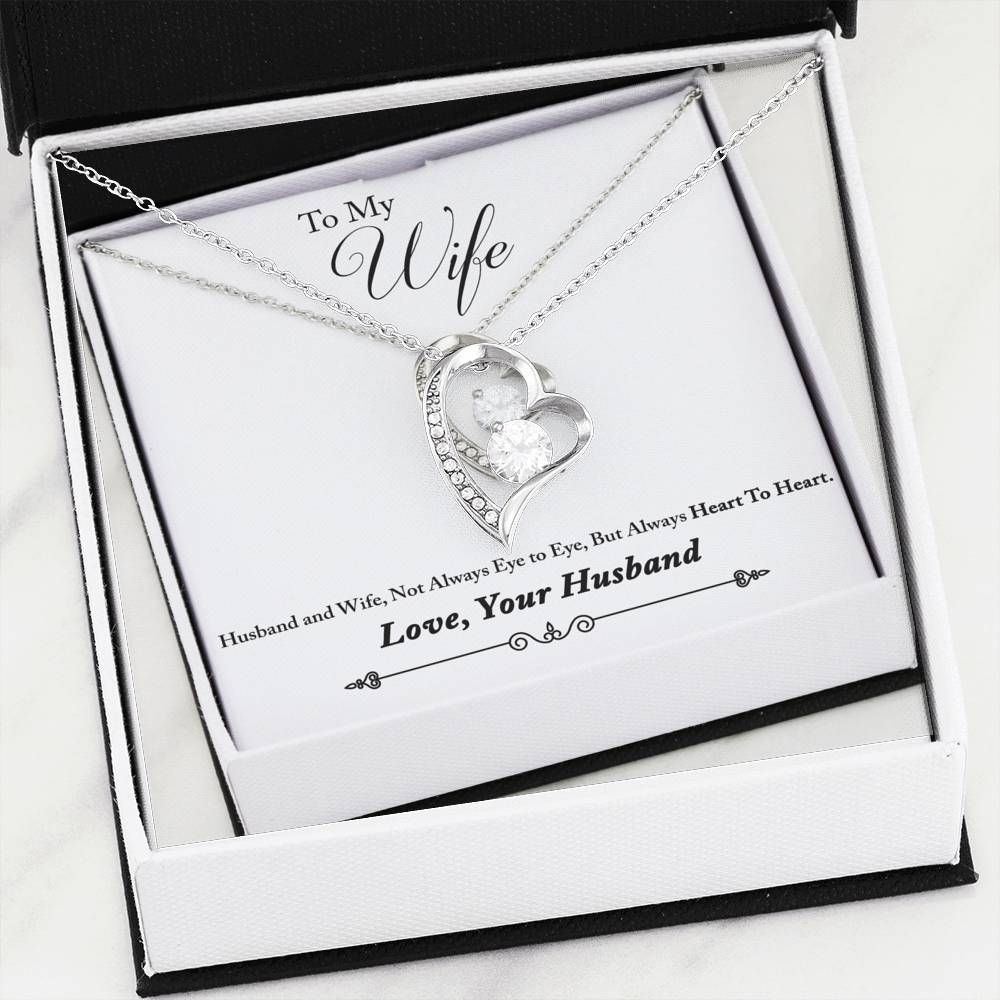 Heart To Heart Eyes To Eyes Forever Love Necklace For Woman