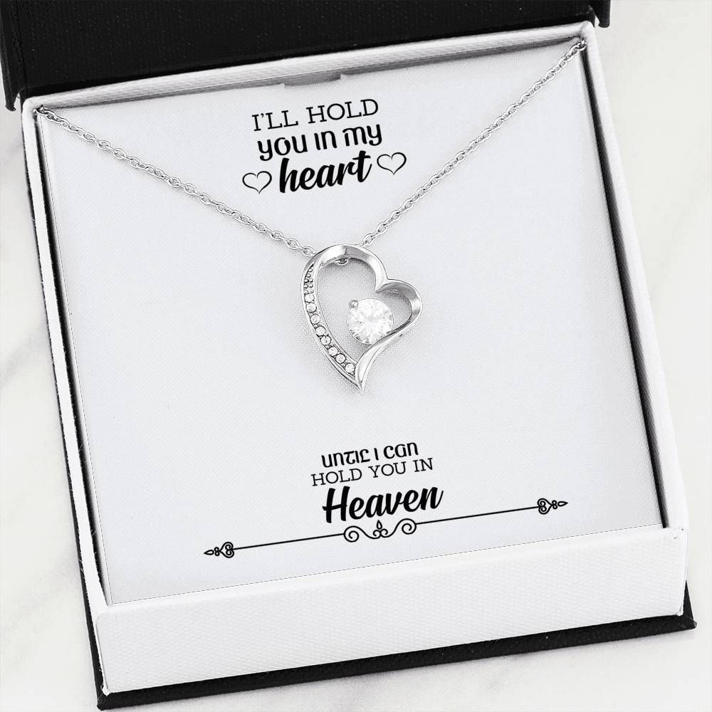 To My Mom I'll Hold You In My Heart Forever Love Necklace