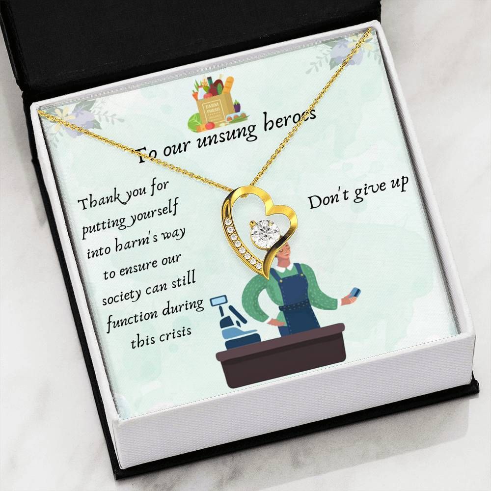 To Our Unsung Heroes Don't Give Up Forever Love Necklace