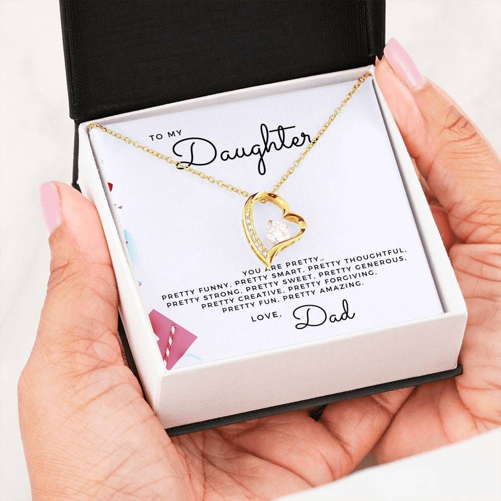 The Perfect Gift For Daughter From Dad Show Her How Proud You Are Forever Love Necklace