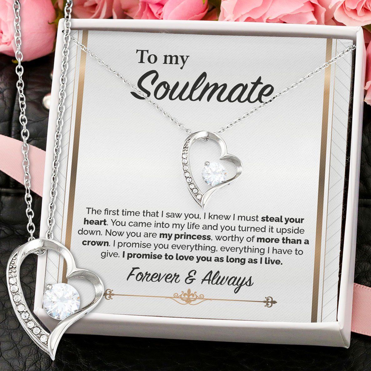 Love You As Long As I Live Forever Love Necklace For Soulmate