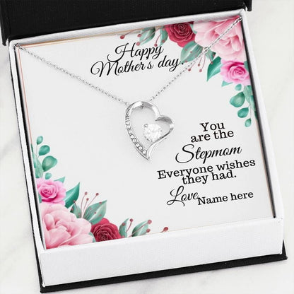 Stepmom Mother’s Day Gift With Wishing Card Forever Love Necklace