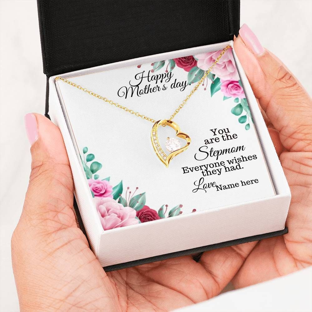 Stepmom Mother’s Day Gift With Wishing Card Forever Love Necklace