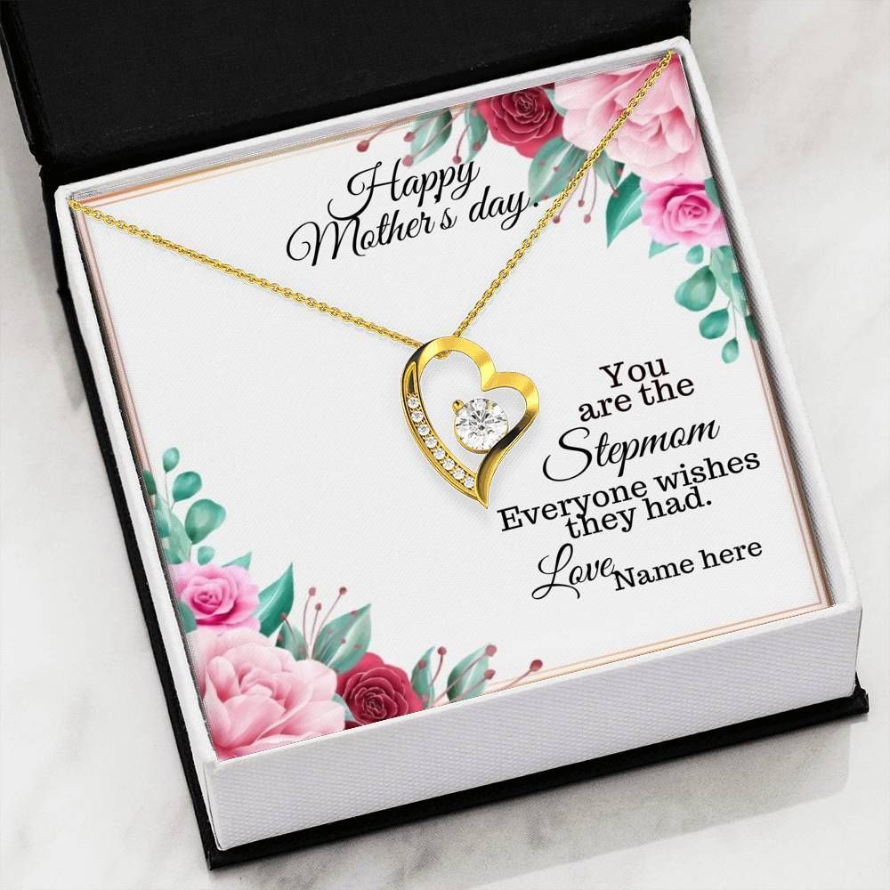 Stepmom Mother’s Day Gift With Wishing Card Forever Love Necklace