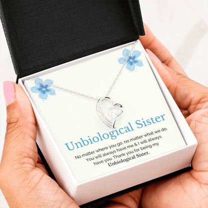 Thanks For Being My Unbiological Sister Forever Love Necklace For Soul Sister