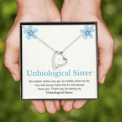 Thanks For Being My Unbiological Sister Forever Love Necklace For Soul Sister