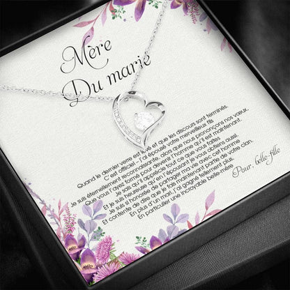 Forever Love Necklace For Mère Du Marié Message Card