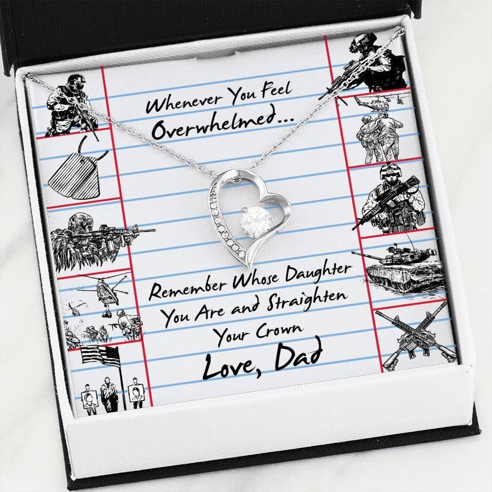 Remember Whose Daughter You Are And Straighten Your Crown Forever Love Necklace