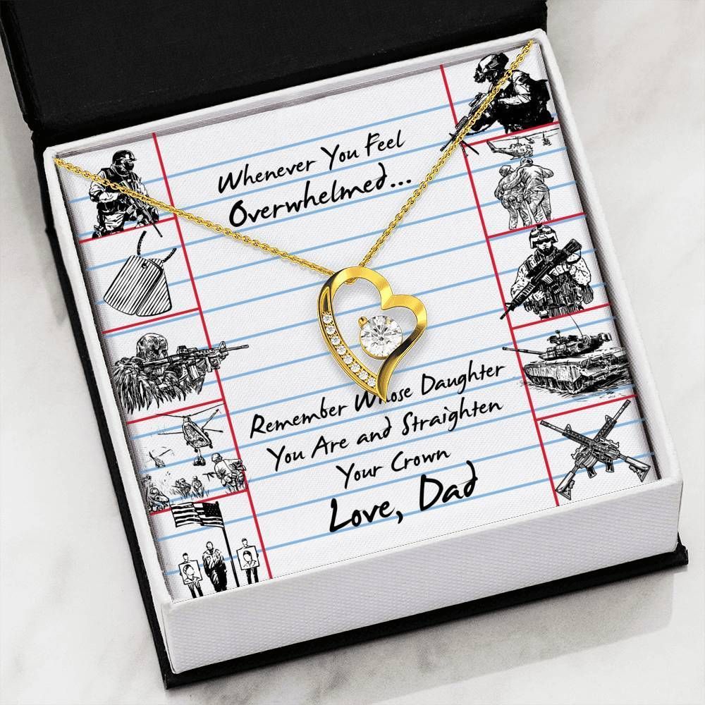 Remember Whose Daughter You Are And Straighten Your Crown Forever Love Necklace