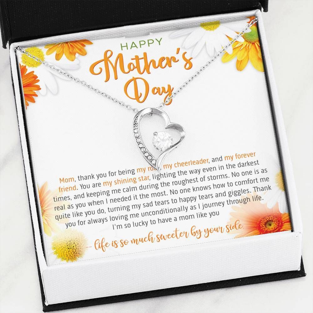 To My Mom Forever Love Necklace With Mother's Day Message Card