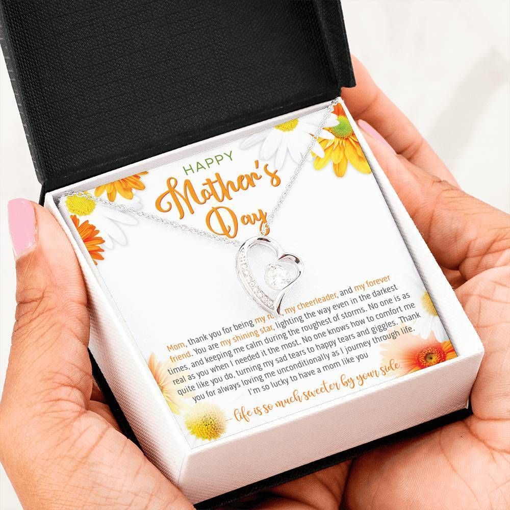 To My Mom Forever Love Necklace With Mother's Day Message Card