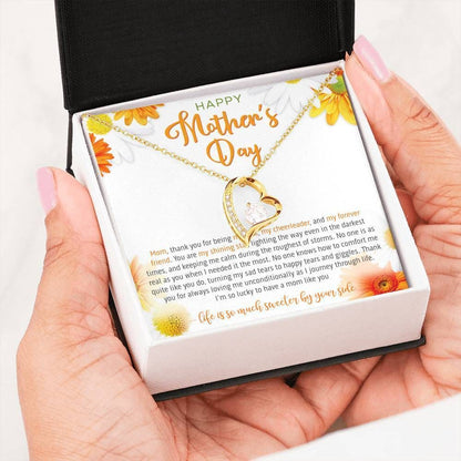 To My Mom Forever Love Necklace With Mother's Day Message Card