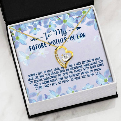 To My Future Mother In Law I Fell In Love With Your Son Forever Love Necklace