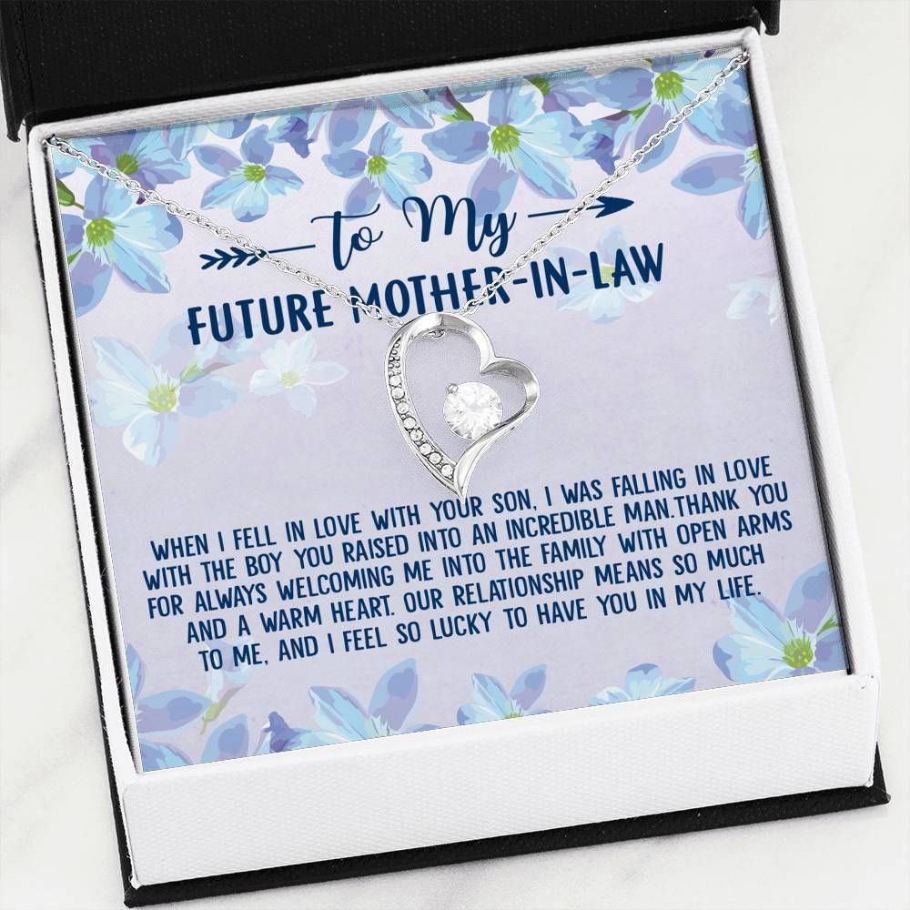 To My Future Mother In Law I Fell In Love With Your Son Forever Love Necklace