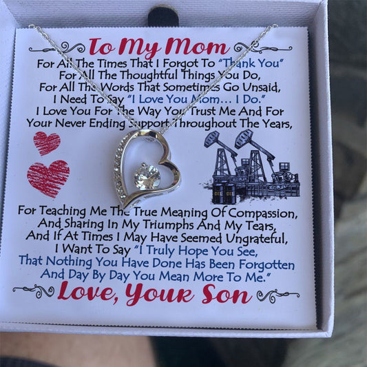 Amazing Gift For Oilfield Mom Forever Love Necklace