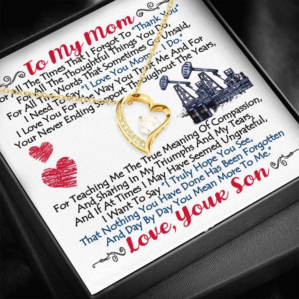 Amazing Gift For Oilfield Mom Forever Love Necklace