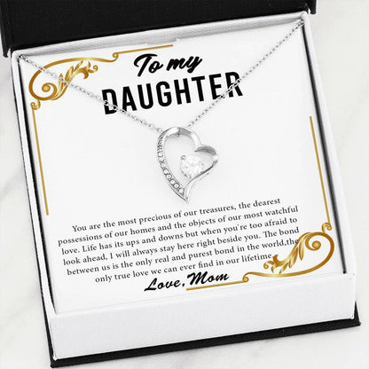 Love Message From Mom To Daughter Forever Love Necklace