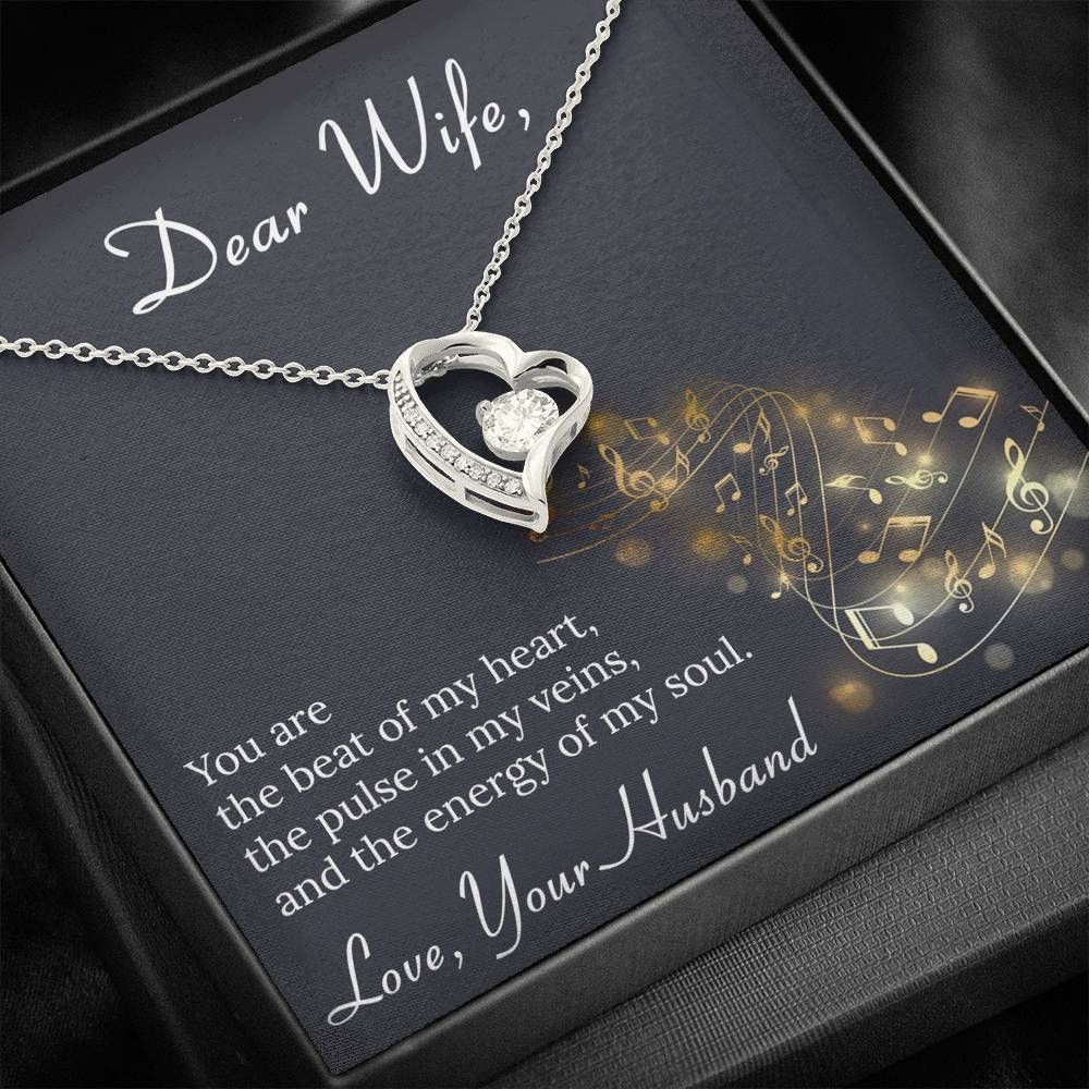 Forever Love Necklace Gift For Wife The Beat Of My Heart