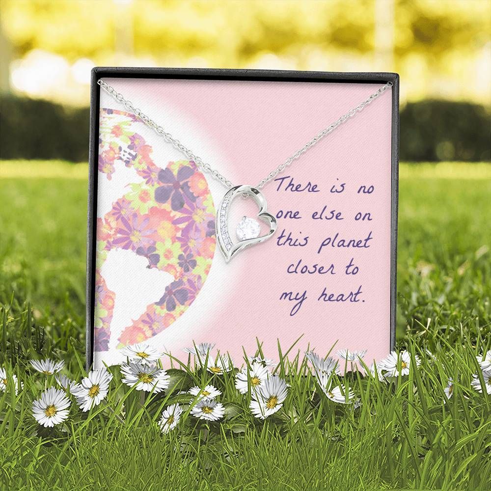 Pink This Planet Closer To My Heart Forever Love Necklace For Wife