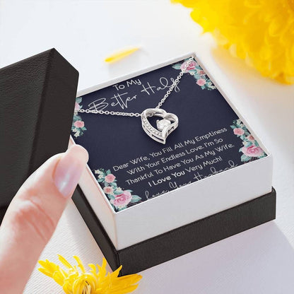 So Thankful To Have You Forever Love Necklace With Message Card Gift For Wife