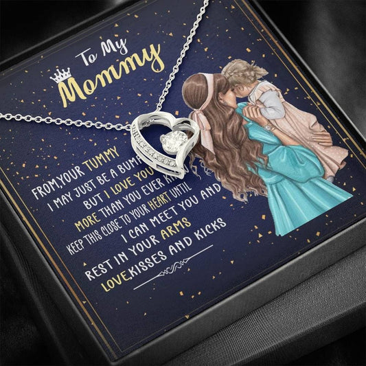 I May Just Be A Bump Forever Love Necklace Gift For Mom