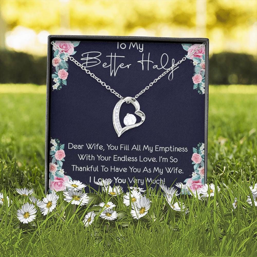 So Thankful To Have You Forever Love Necklace With Message Card Gift For Wife