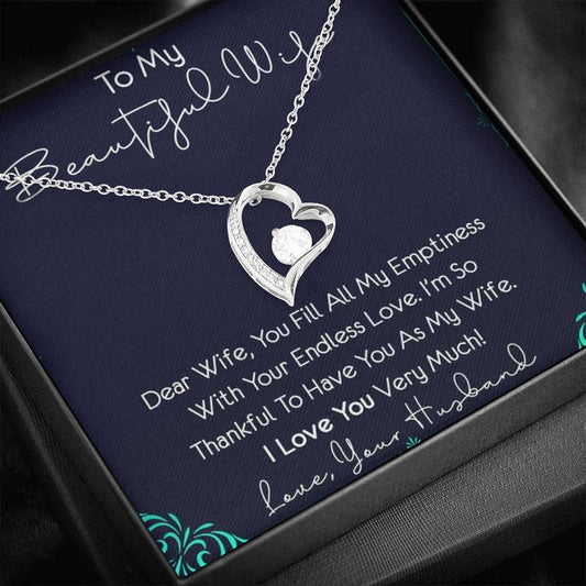 To My Beautiful Wife I Love You Very Much Forever Love Necklace