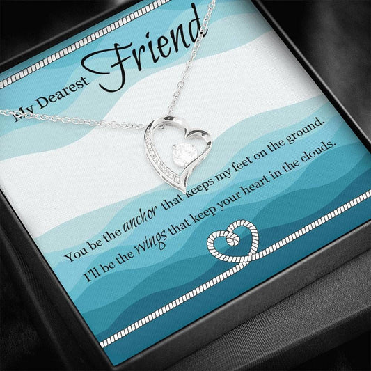 To Close Friend You Be The Anchor Waves Art Forever Love Necklace