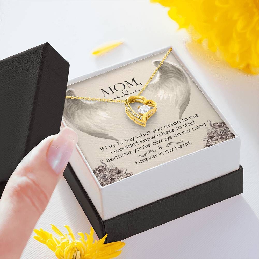 Always On My Mind Forever Love Necklace Gifts For Mom