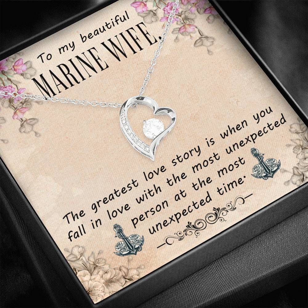 The Greatest Love Story Forever Love Necklace Gift For Marine Wife