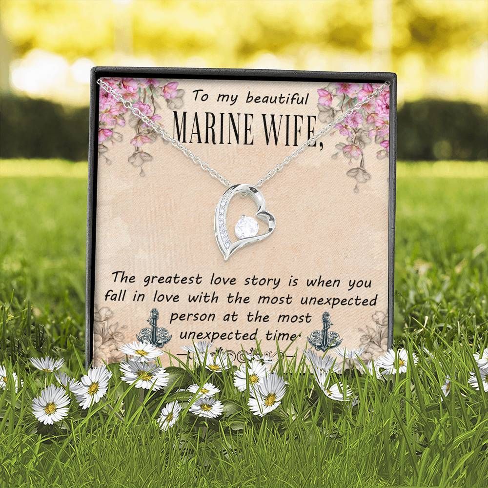 The Greatest Love Story Forever Love Necklace Gift For Marine Wife