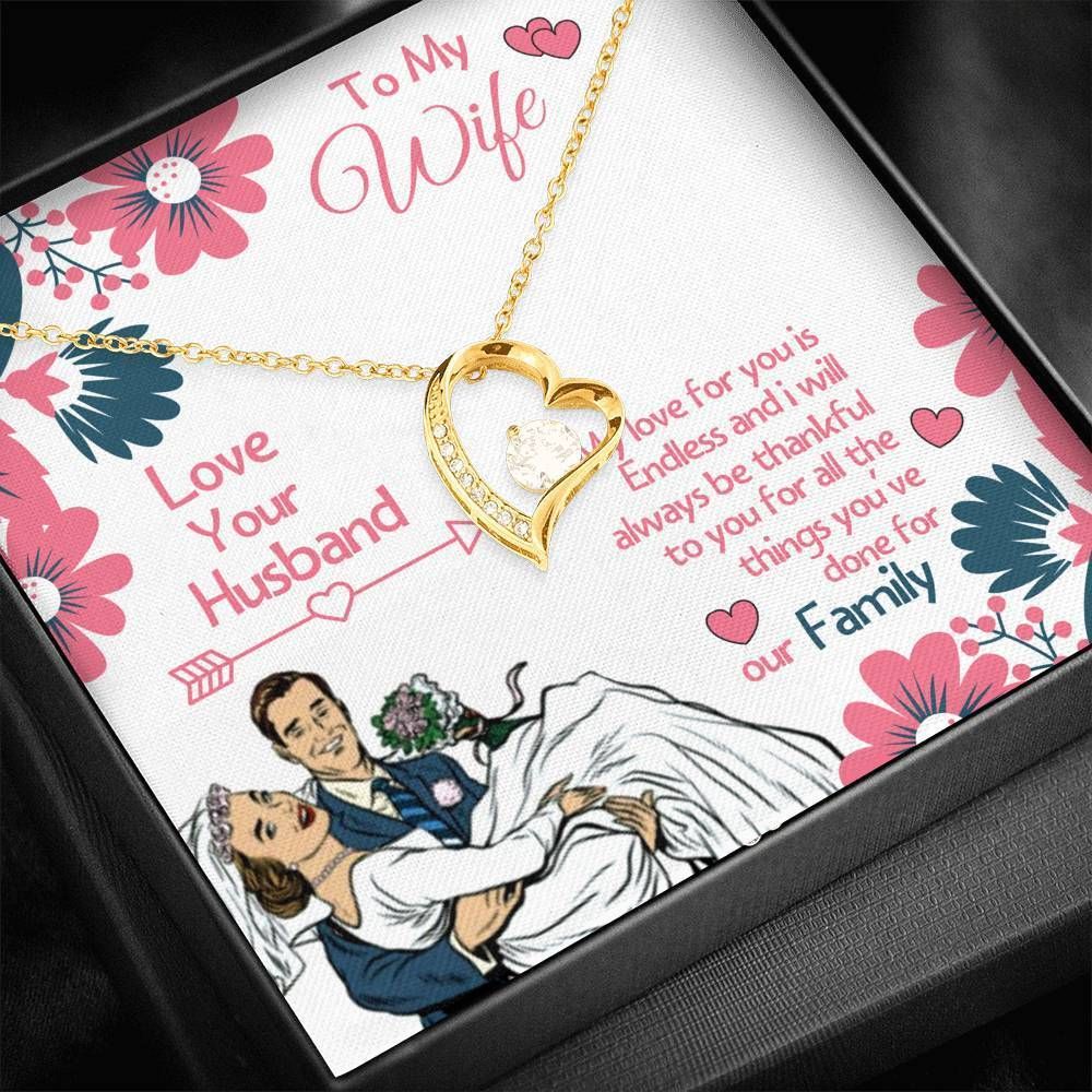 Thank For All You Do For Family Forever Love Necklace Gift For Wife