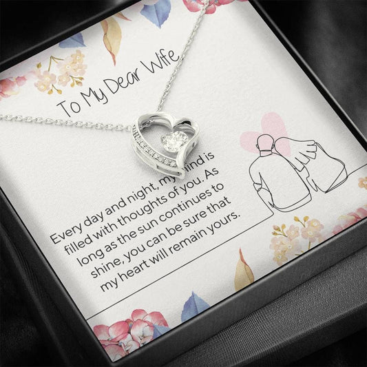 My Heart Will Remain Yours Forever Love Necklace Gift For Wife