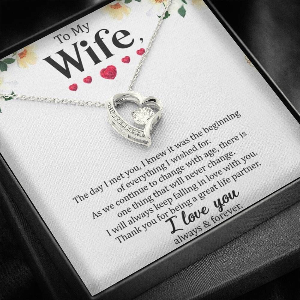 To My Wife Keep Falling In Love With You Forever Love Necklace Gift For Her