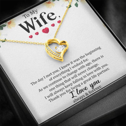 To My Wife Keep Falling In Love With You Forever Love Necklace Gift For Her